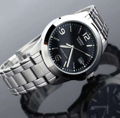 CASIO MENS STAINLESS STEEL ANALOG CASUAL DRESS QUARTZ DATE WATCH NEW