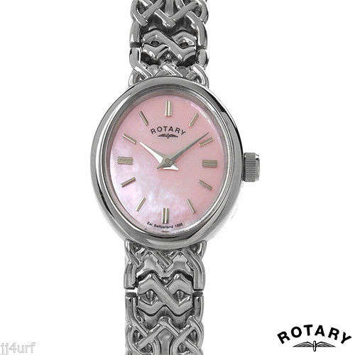 Rotary Ladies Polished Stainless Steel Dress Watch Mother of Pearl