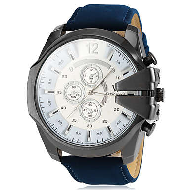 Men's Military Style Leather Watch