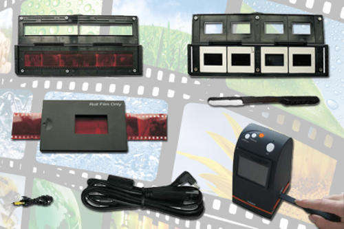components that you get with your film and slide scanner