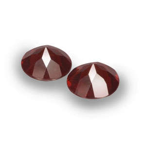 Two top dark red Pyrope garnets