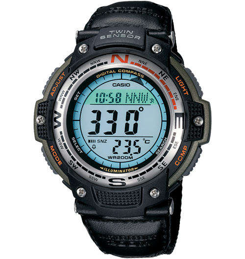 NO RESERVE....Men's Casio  4 Alarm Twin Sensor Compass/ Thermometer  Sport Watch .... BRAND NEW!!