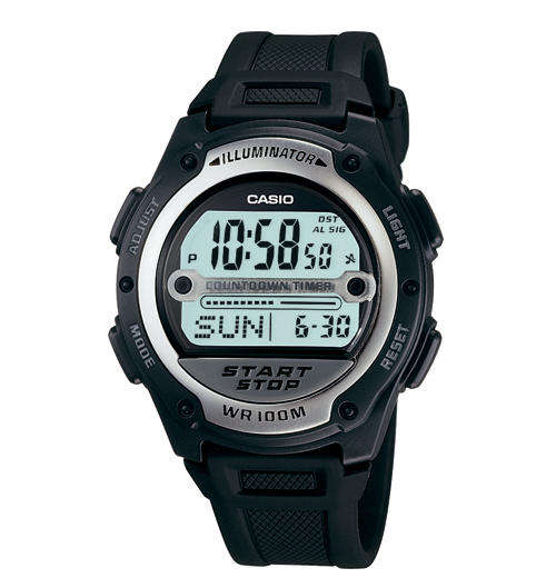 CASIO....Men's Easy-Touch 10 Year Battery Sports Built-in Referee Timer Watch Res...NEW!!