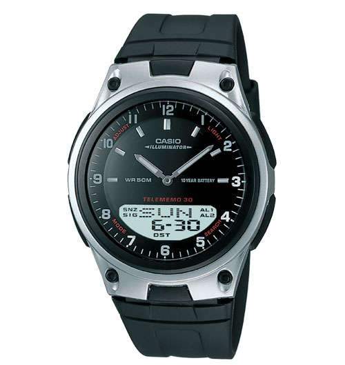 CASIO Men's World Time Forester Databank 10-Year Battery Watch