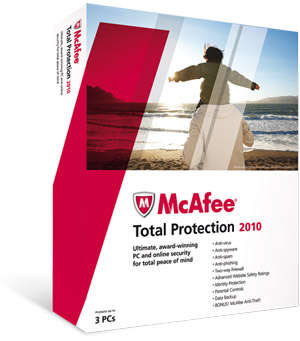McAfee Total Protection 2010 3 PC..BRAND NEW SEALED!!!