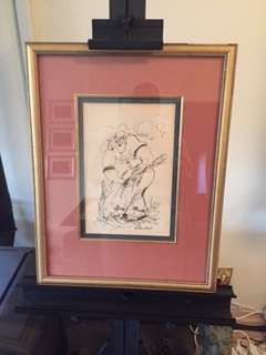 CLAERHOUT  - Beautifully framed Claerhout sketch 'Harvest time" signed