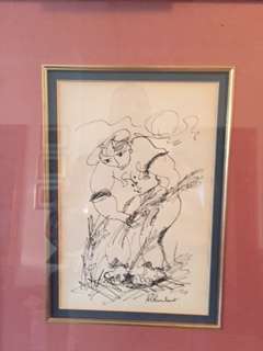 CLAERHOUT  - Beautifully framed Claerhout sketch 'Harvest time" signed