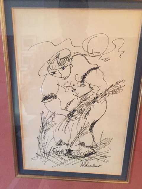 CLAERHOUT  - Beautifully framed Claerhout sketch 'Harvest time" signed
