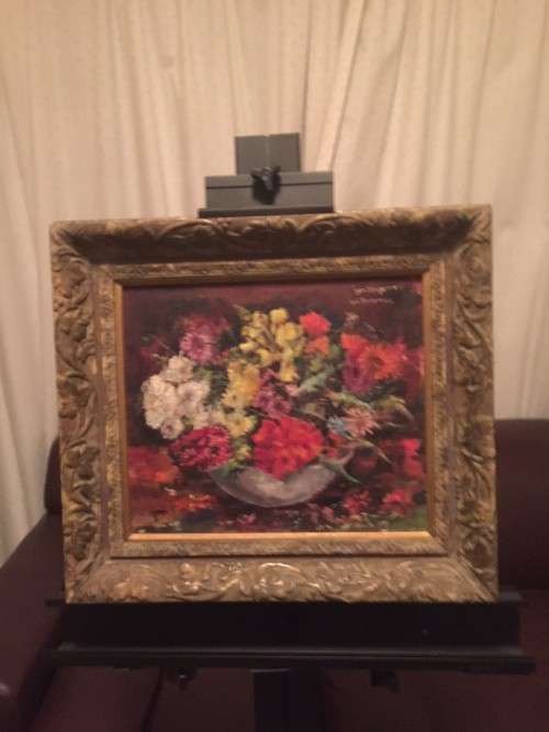 old Jan Dingemans Oil Painting Still life "Vase of Flowers"