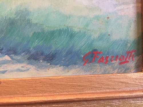 G FASCIOTTI SEASCAPE OIL PAINTING LISTED ARTIST 1883-1961