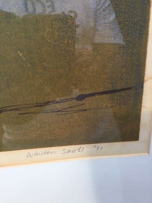 Signed in Pencil!!!  Winston Saoli - Limited Edition Print by a LISTED SOUTH AFRICAN ARTIST