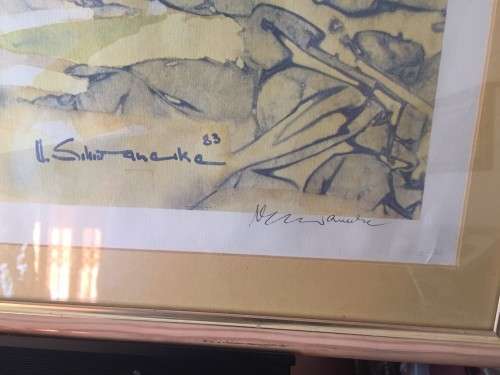 ULRICH SCHWANECKE `FLOWERS` PRINT SIGNED IN PENCIL