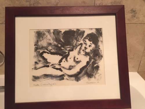 HENNIE NIEMANN `NUDE` MONOTYPE SIGNED AND DATED BY ARTIST!! BEAUTIFULLY FRAMED