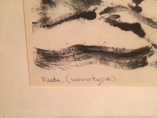 HENNIE NIEMANN `NUDE` MONOTYPE SIGNED AND DATED BY ARTIST!! BEAUTIFULLY FRAMED