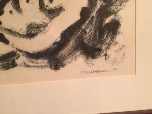 HENNIE NIEMANN `NUDE` MONOTYPE SIGNED AND DATED BY ARTIST!! BEAUTIFULLY FRAMED