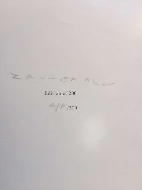 RARE ZANDER BLOM !! `TRAVELS OF BAD` SIGNED LIMITED EDITION ART BOOK