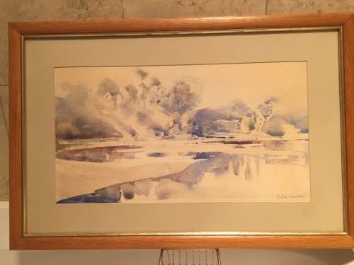 SIGNED ORIGINAL ULRICH SCHWANECKE PAINTING DESERT LANDSCAPE SCENE
