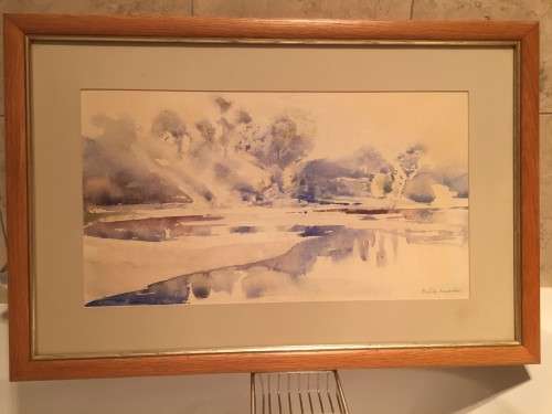 SIGNED ORIGINAL ULRICH SCHWANECKE PAINTING DESERT LANDSCAPE SCENE