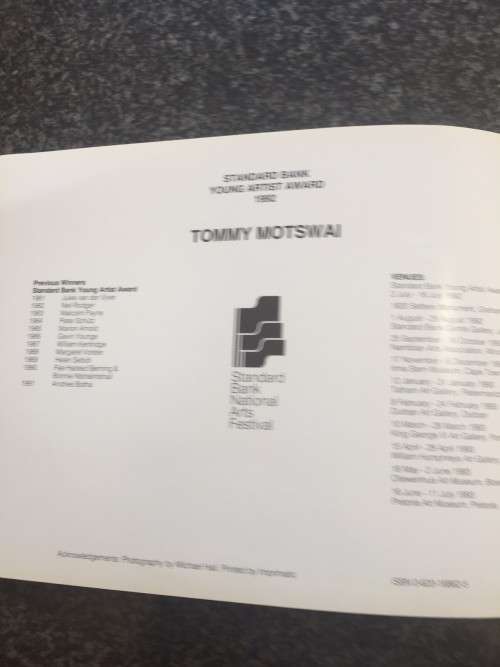 TOMMY MOTSWAI EXHIBITION CATALOGUE FIRST EDITION