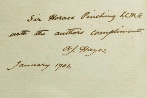 SIGNED!! `THE SOURCE OF THE BLUE NILE` BY AJ HAYES, FIRST EDITION, 1905