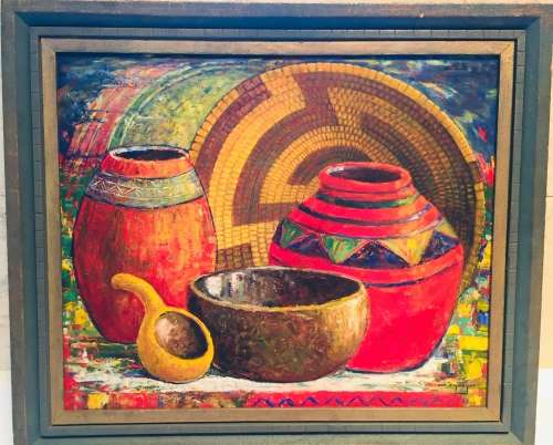 EYE CATCHING!! SIGNED! PETRUS VAN EMMENES `STILL LIFE` LARGE OIL ON BOARD-STUNNING !!