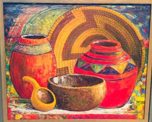 EYE CATCHING!! SIGNED! PETRUS VAN EMMENES `STILL LIFE` LARGE OIL ON BOARD-STUNNING !!