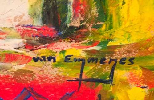 EYE CATCHING!! SIGNED! PETRUS VAN EMMENES `STILL LIFE` LARGE OIL ON BOARD-STUNNING !!