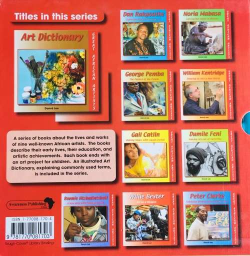 `GREAT AFRICAN ARTISTS + ART DICTIONARY` - DONVE LEE-BOX SET OF 10 TITLES ON 10 PROMINENT SA ARTISTS