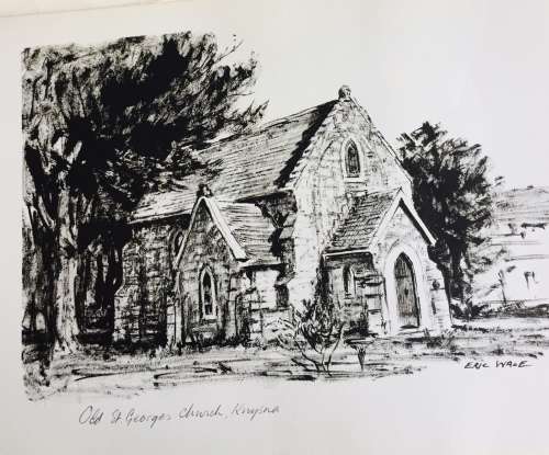 VERY SCARCE!! "A FOLIO OF 4 LITHOGRAPHS-HISTORICAL BUILDINGS OF KNYSNA" DRAWN BY ERIC WALE