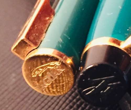 VINTAGE GREEN WATERMAN EXPERT FOUNTAIN PEN + GREEN WATERMAN PREFACE PENCIL+ WATERMAN LEATHER CASE