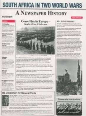 `SOUTH AFRICA IN TWO WORLD WARS A NEWSPAPER HISTORY` BY VIC ALHADEFF
