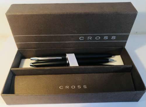 CROSS ATX TRIO SET: BALLPOINT PEN, FOUNTAIN PEN AND PENCIL IN BOX!