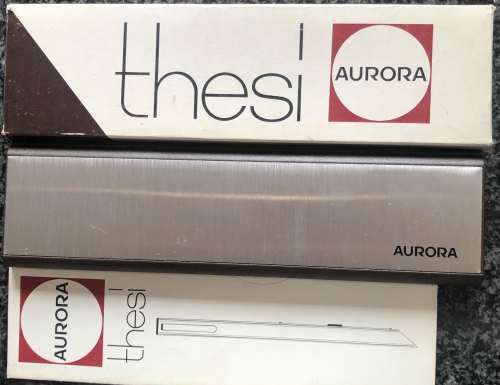 VERY RARE! THESI AURORA CHROME BALLPOINT PEN IN ORIGINAL BOX WITH  PAPERS - EXCELLENT CONDITION