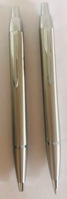 PARKER IM STAINLESS STEEL BALLPOINT PEN AND PENCIL SET