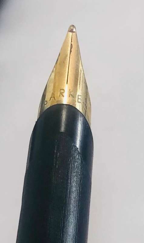 PARKER FLIGHTER FOUNTAIN PEN AND PENCIL IN ORIGINAL BOX-MATT BLACK WITH GOLD TRIM