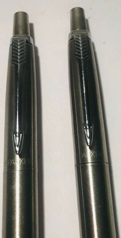 VINTAGE PARKER STAINLESS STEEL SS BALLPOINT PEN AND PENCIL
