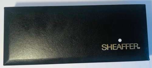 RARE! SHEAFFER TARGA BLACK FOUNTAIN PEN WITH 14K GOLD NIB, BALLPOINT PEN AND PENCIL SET IN BOX