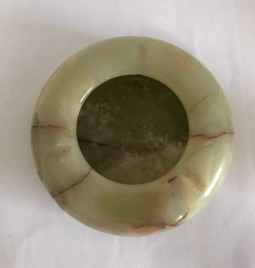 ONYX ROUND ASHTRAY AND LIGHTER MADE IN ITALY IN EXCELLENT CONDITION