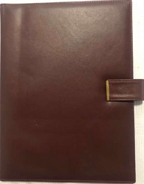 GENUINE BROWN LEATHER A4 FOLDER IN EXCELLENT CONDITION