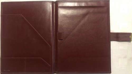 GENUINE BROWN LEATHER A4 FOLDER IN EXCELLENT CONDITION