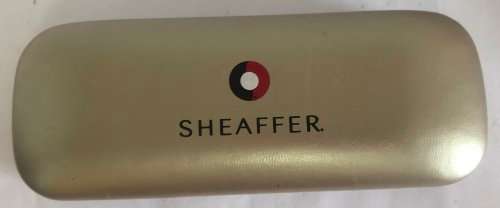 SHEAFFER SILVER FOUNTAIN PEN AND BALLPOINT PEN IN ORIGINAL BOX IN EXCELLENT CONDITION
