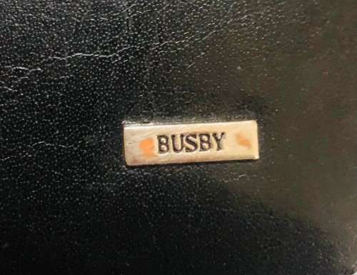 BLACK BUSBY LEATHER A4 FOLDER