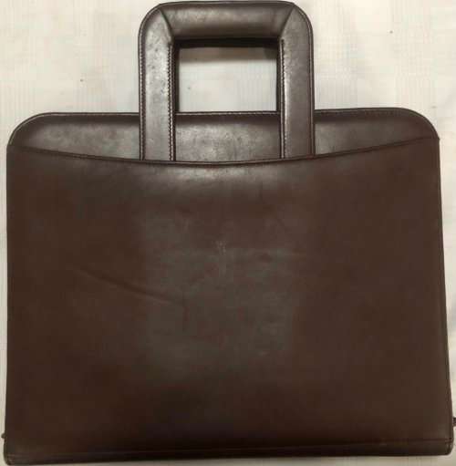 VINTAGE BROWN COMBINATION BINDER AND BRIEFCASE IN EXCELLENT CONDITION