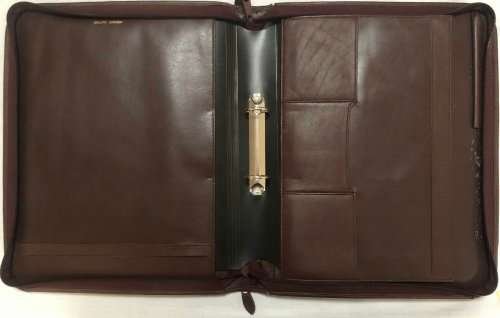 VINTAGE BROWN COMBINATION BINDER AND BRIEFCASE IN EXCELLENT CONDITION