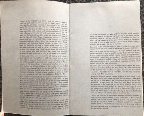 RARE! PIERNEEF COMMEMORATIVE BOOKLET 1964, LIMITED EDITION, EGON GUENTHER & ADLER FIELDING GALLERIES