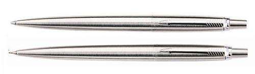 PARKER STAINLESS STEEL JOTTER PEN AND PENCIL SET