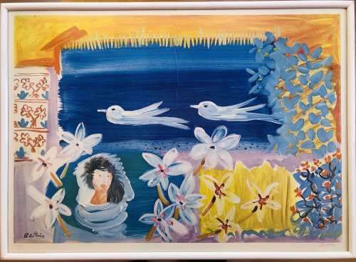 SIGNED!! LIMITED EDITION PRINT! WALTER BATTISS `SEA SWALLOWS`