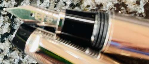 LALEX 1938 SILVER FOUNTAIN PEN IN BOX - MADE IN ITALY - IN BEAUTIFUL CONDITION
