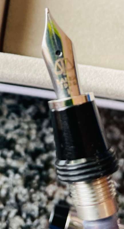 LALEX 1938 SILVER FOUNTAIN PEN IN BOX - MADE IN ITALY - IN BEAUTIFUL CONDITION