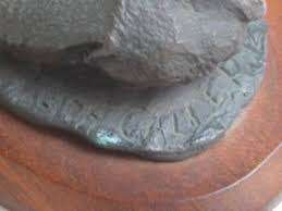 SIGNED!! KEITH CALDER `RHINO AND CALF` BRONZE SCULPTURE IN EXCELLENT CONDITION